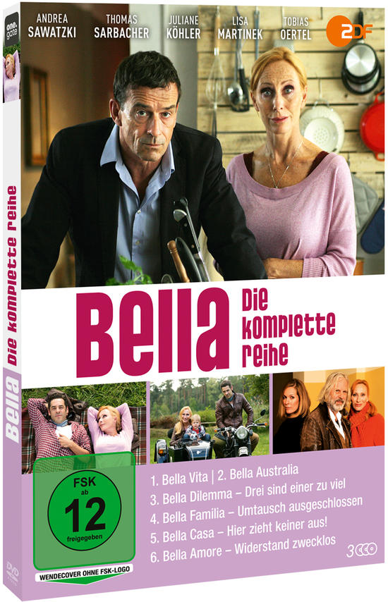DVD-Hülle mit Schauspielern auf dem Cover und dem Titel 'Bella Die Komplette Reihe'.
