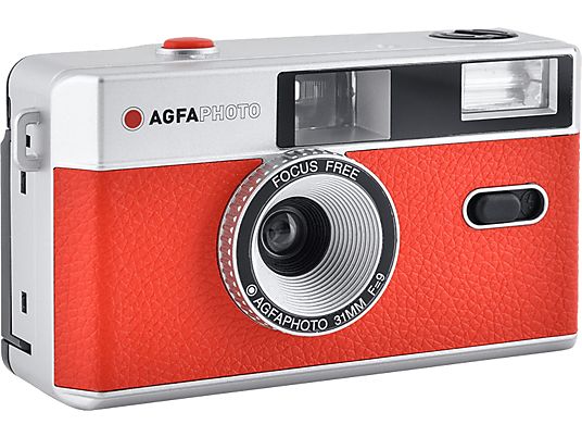 AGFA AgfaPhoto - Fotocamera analogica (Rosso / Argento / Nero)