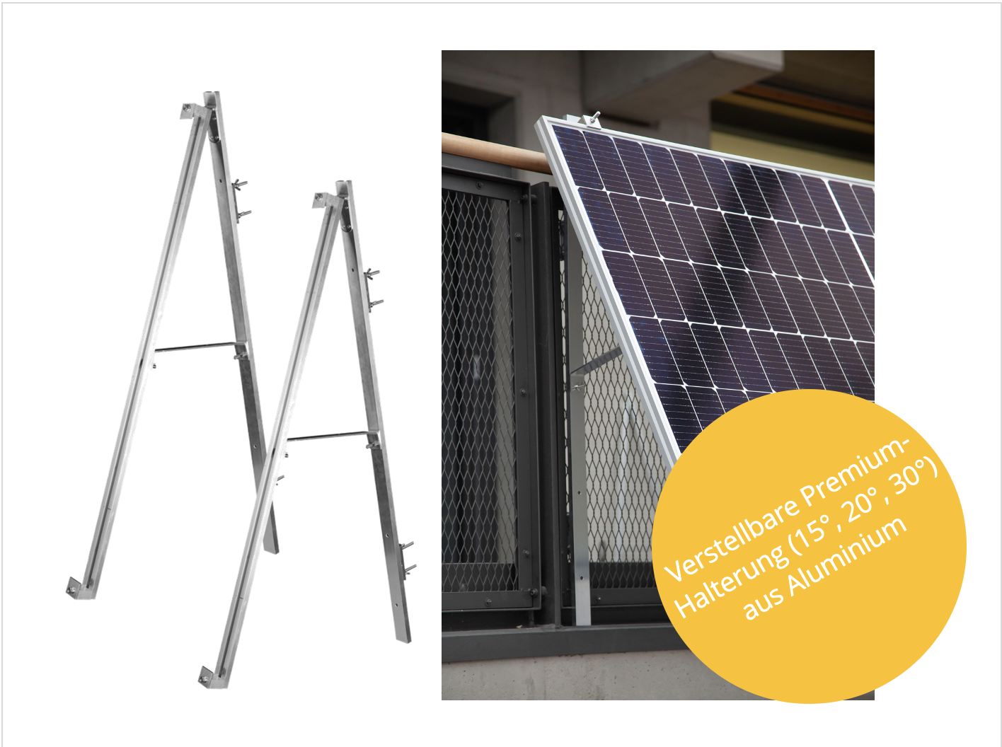 OSNATECH Mini-PV-Set Premium Complete 600 Glas 385W-2 "Balkonkraftwerk" Balkon-Solaranlage