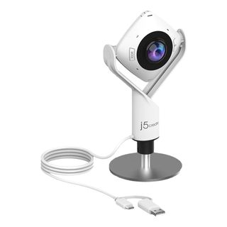 J5CREATE JVCU360-N - Telecamera per videoconferenze a 360° (Bianco/Nero)