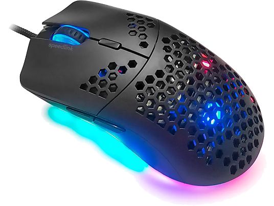 SPEEDLINK Skell Lightweight - Mouse per gaming, Connessione con cavo, Ottica con diodi laser, 4200 dpi, Nero