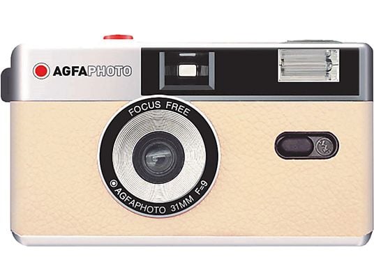 AGFA AgfaPhoto - Appareil photo analogique (Beige/argent/noir)