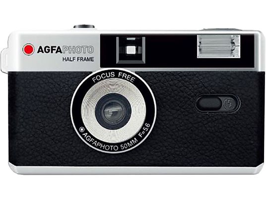 AGFA AgfaPhoto Half Frame - Fotocamera analogica (Nero/Argento)