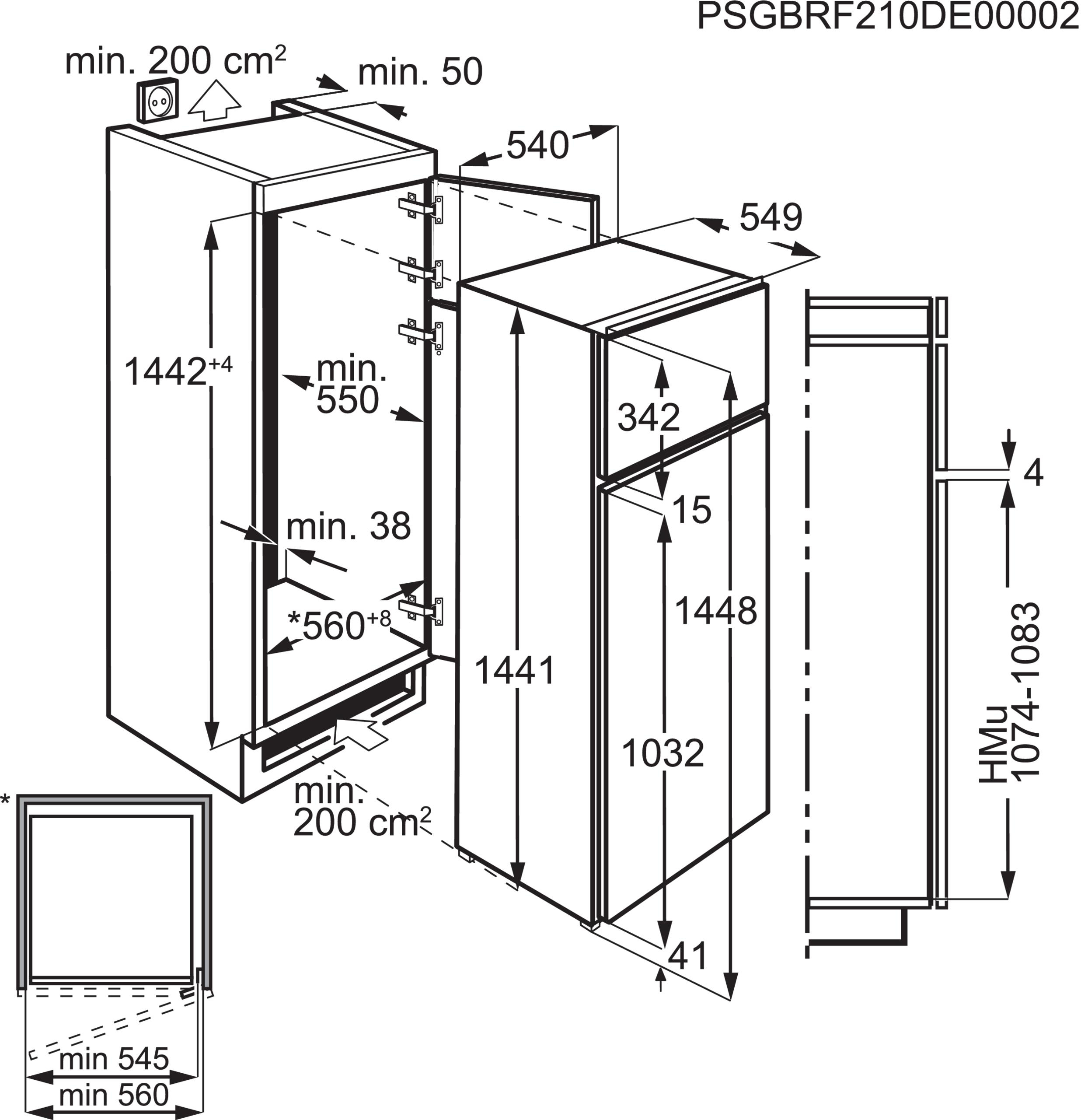 AEG SDE614F1AS Serie 5000 mit ColdSense Kühlgefrierkombination (F, 218 l, 1441 mm hoch, Weiß)