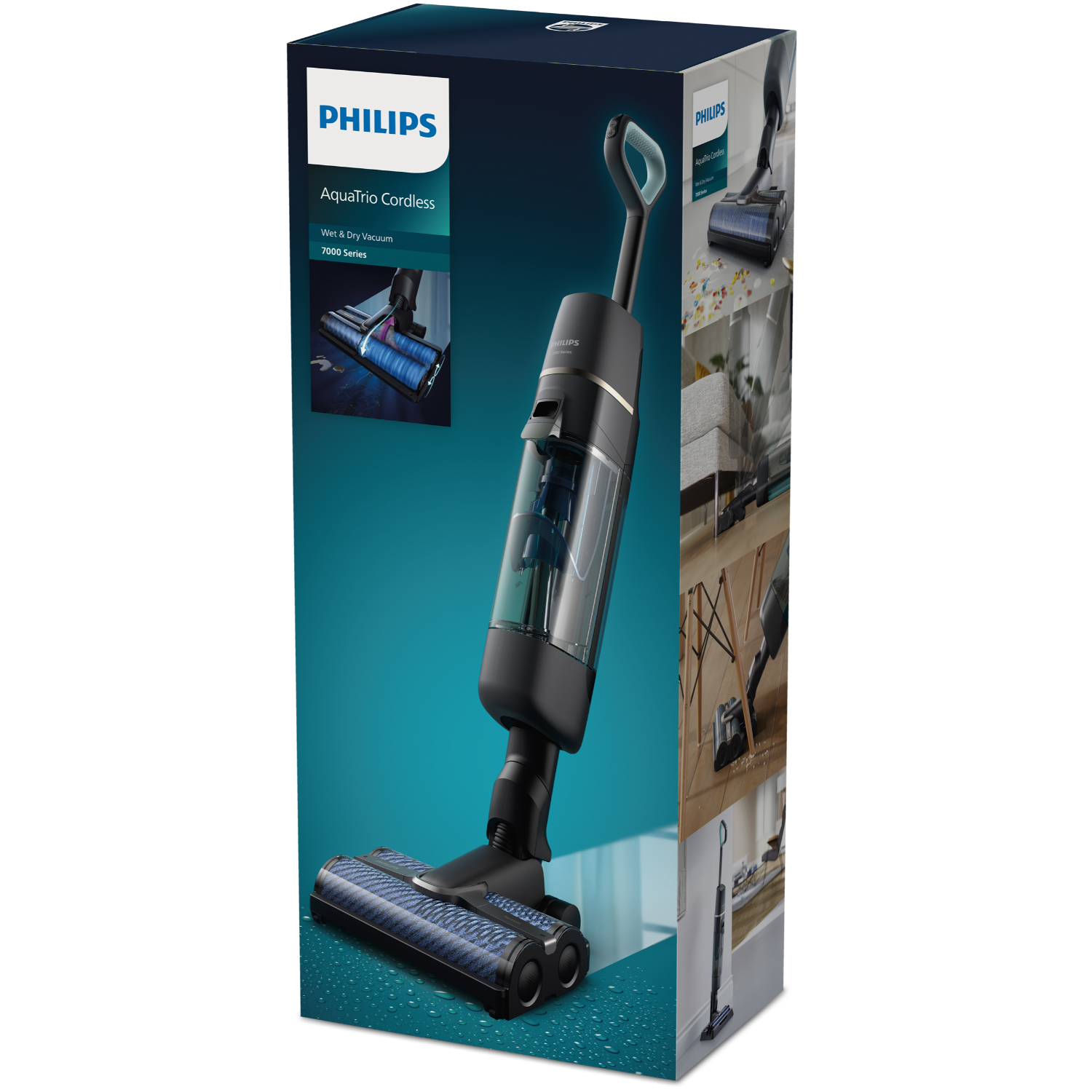Aspirateur sans fil eau et poussière Philips dans une boîte, avec images.
