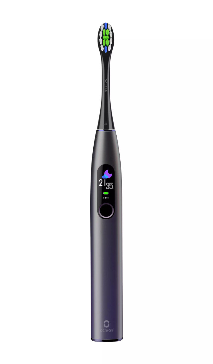 Zestaw szczoteczek sonicznych OCLEAN X Pro Dual Fioletowy + Zielony