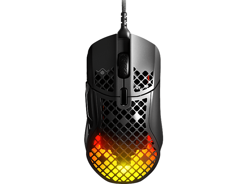 STEELSERIES Aerox 5 - Gaming Maus, Kabelgebunden, Optisch mit Laserdioden, 18000 dpi, Schwarz