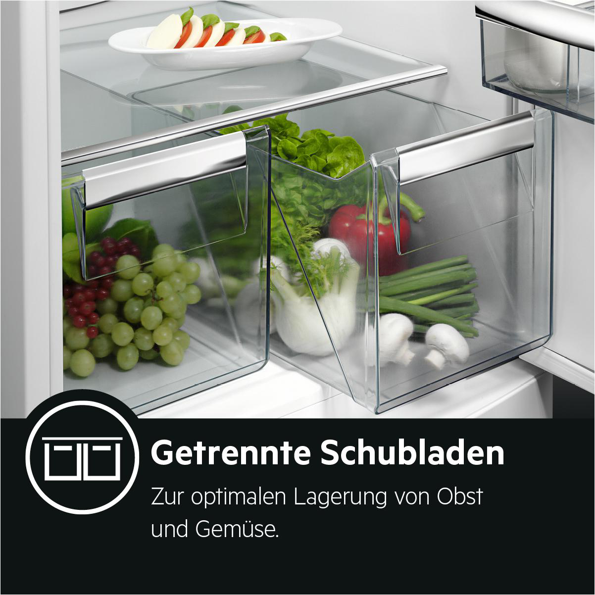 AEG SCE618F3LF Serie 5000 mit ColdSense Kühlgefrierkombination (F, 261 l, 1769 mm hoch, Weiß)