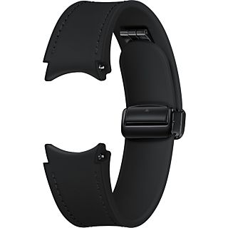 Correa - Samsung ET-SHR94LBEGEU, Para Galaxy Watch6,  M/L, 20 mm, Con Hebilla en D, Cuero ecológico, Negro