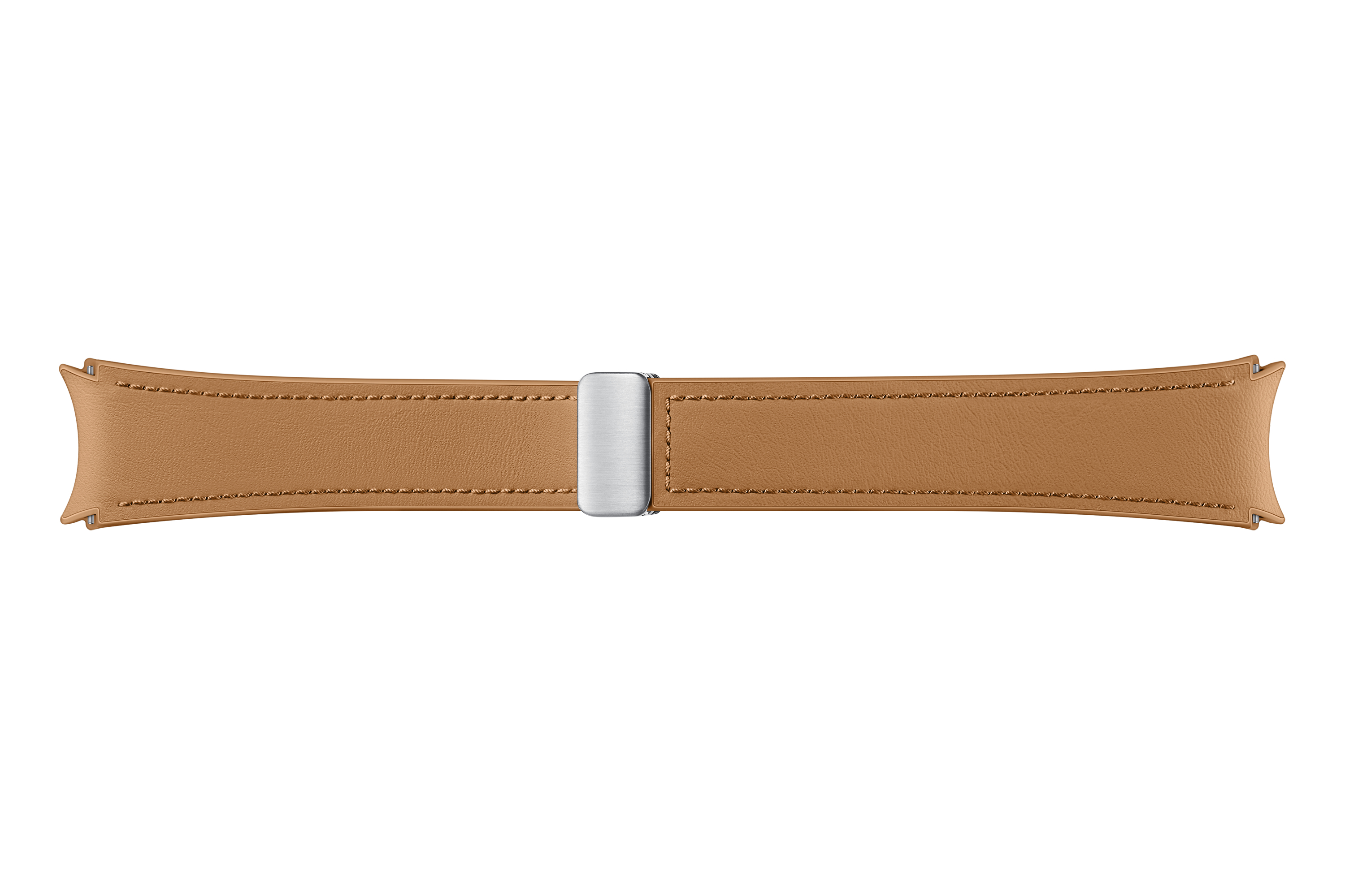 Correa - Samsung ET-SHR93SDEGEU, Para Galaxy Watch6, S/M, 20 mm, Con Hebilla en D, Cuero ecológico, Marrón claro