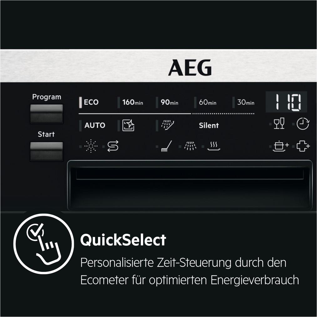 AEG FEE7471AP Geschirrspüler (teilintegrierbar, 596 mm breit, 44 dB (A), C)