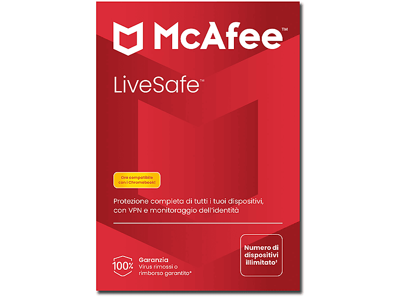 Mcafee Livesafe - Software Pc, Tablet, Smartphone – Abbonamento 1 Anno