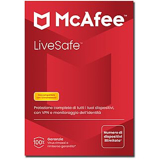 McAfee Livesafe -  Software PC, Tablet, Smartphone – Abbonamento 1 anno
