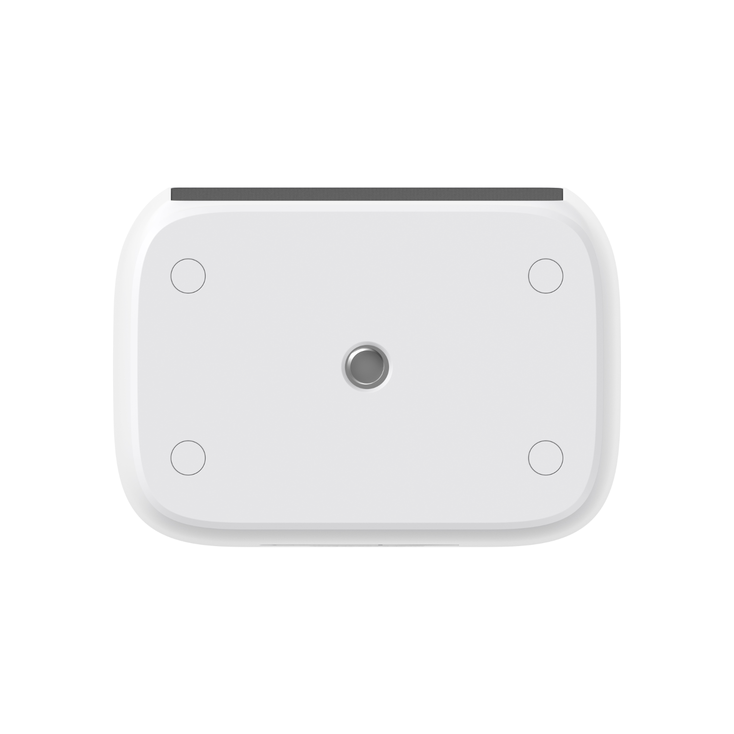 A white scale with four circles and a central circle on the bottom.