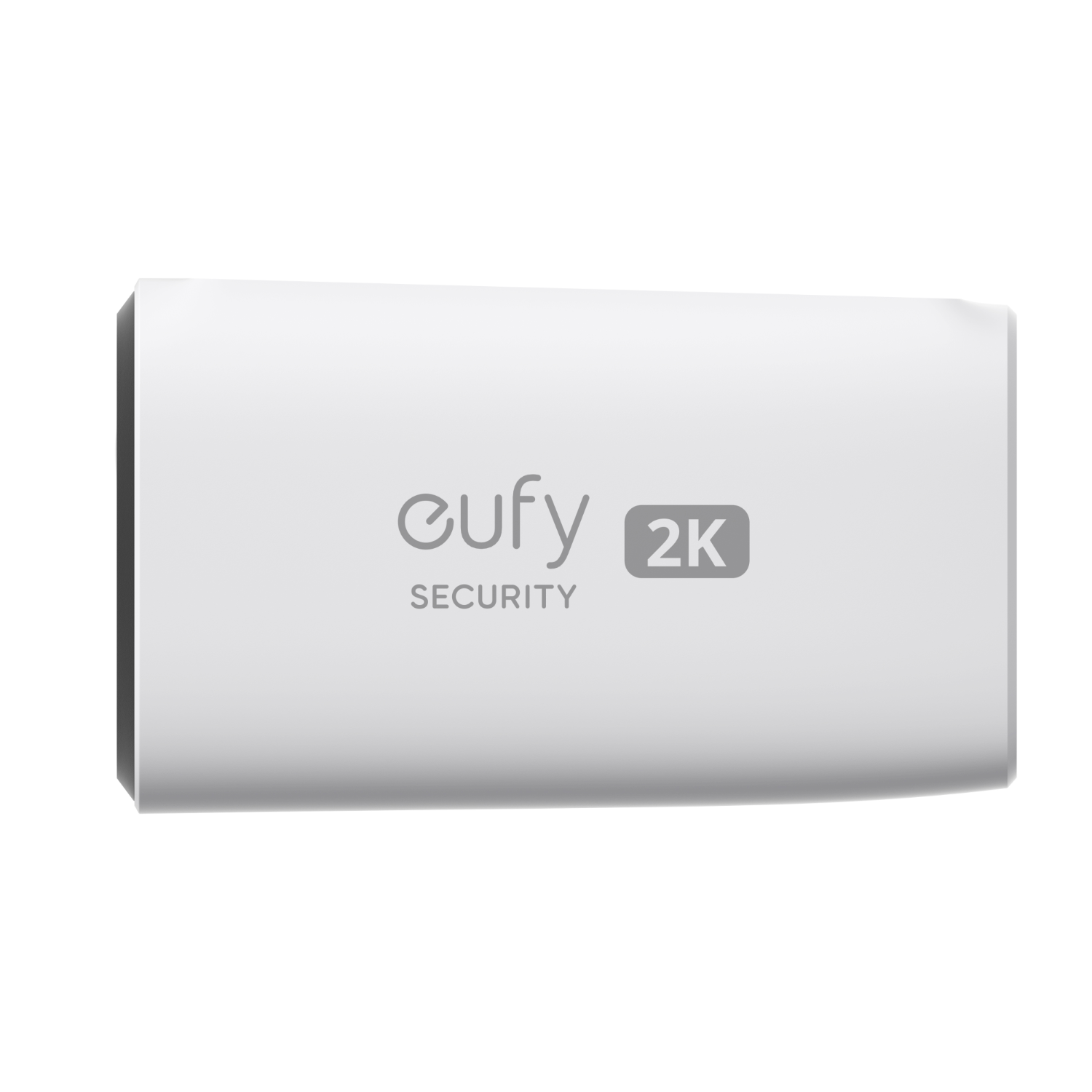 White eufy 2K security device. The device has the eufy logo and '2K' on it.
