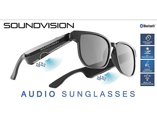 CELLULARLINE BTSOUNDVISIONK - Audio-Sonnenbrille (Schwarz)