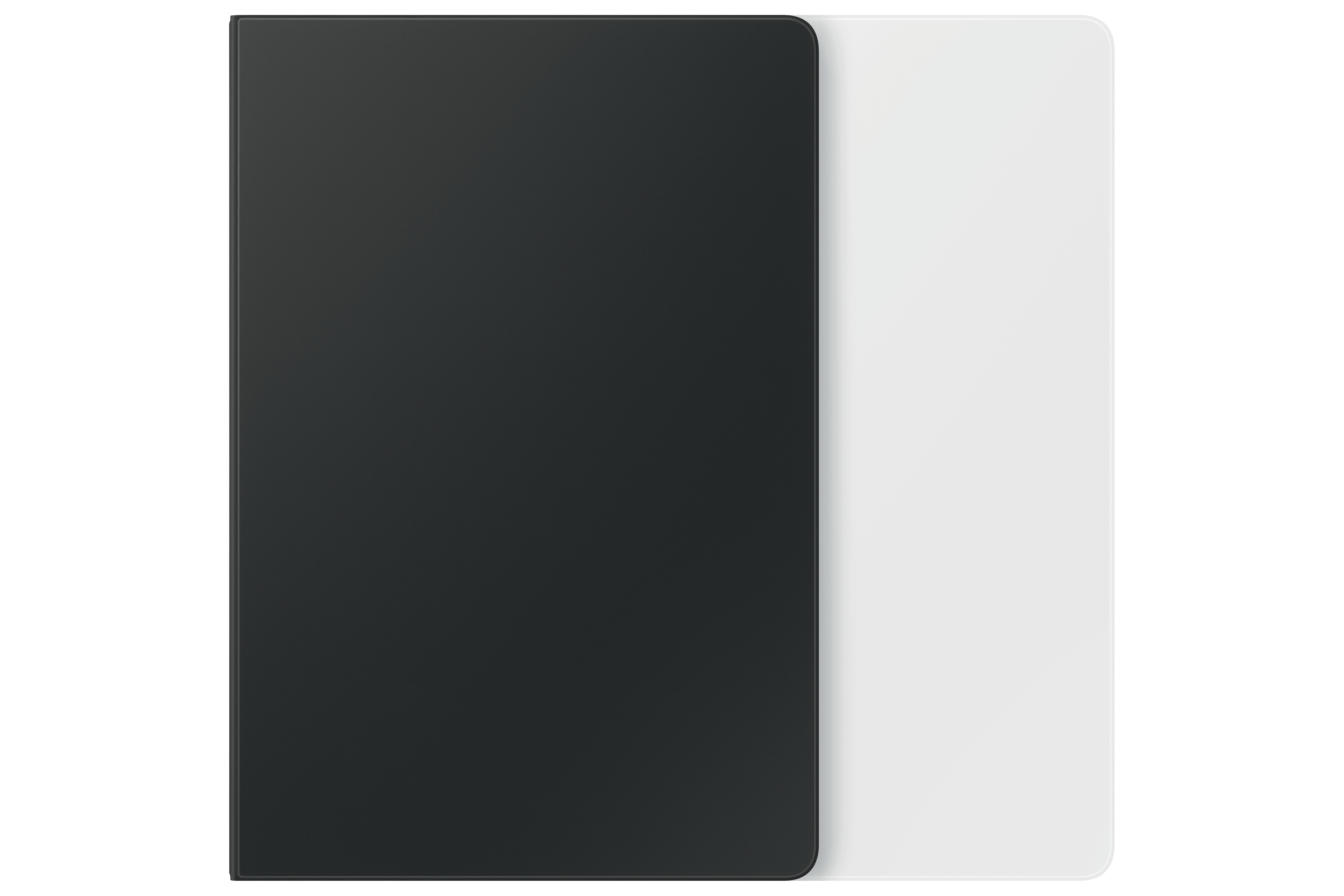 Schwarze und weiße Tablet-Hüllen nebeneinander.