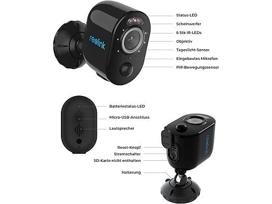REOLINK Argus 3 Pro - Caméra de surveillance (DCI 2K, 2560x1440)