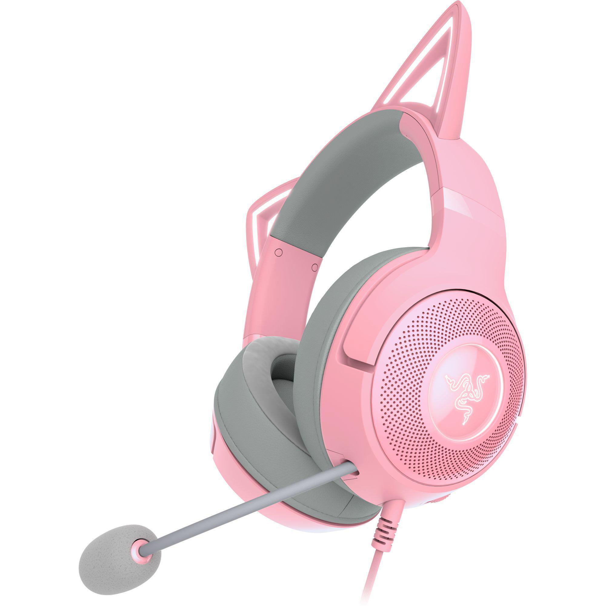 RAZER Kraken Kitty V2, Over-ear Gaming Headset Quartz