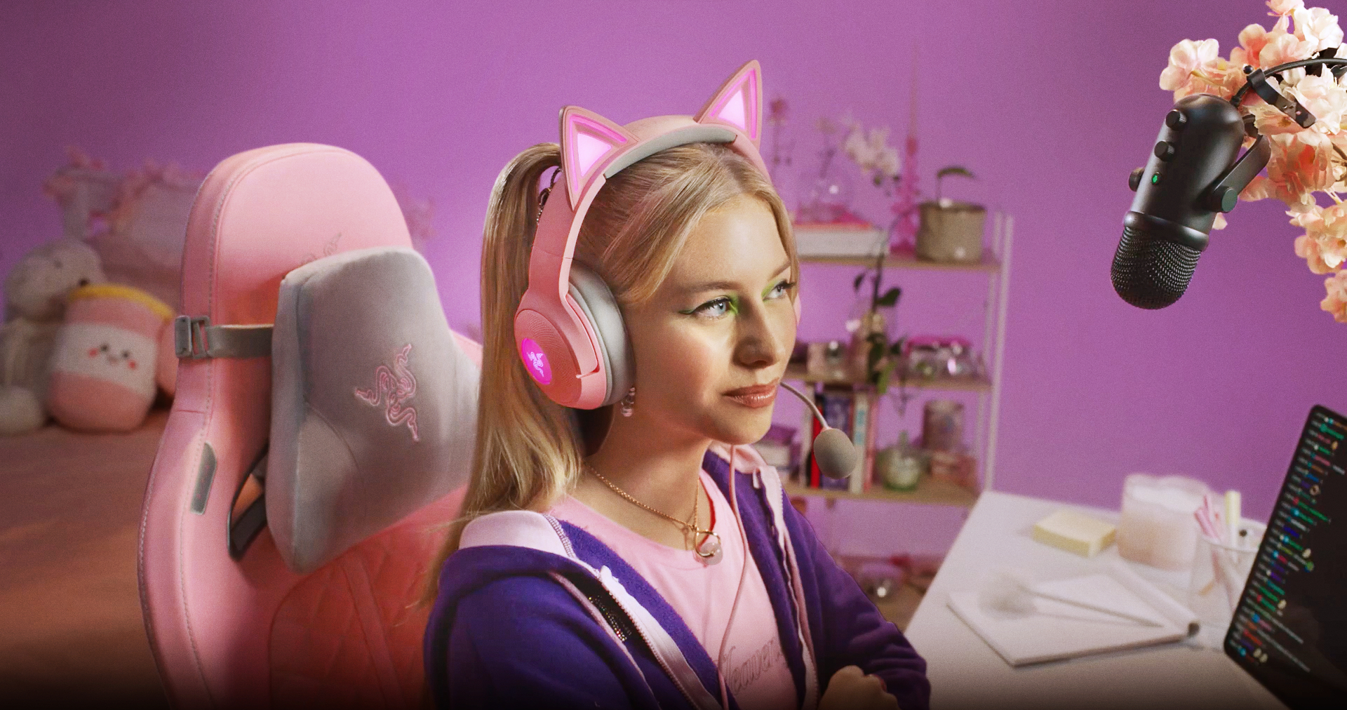 Razer Kraken Kitty V2 BT - Draadloze Bluetooth RGB Headset met Kitten