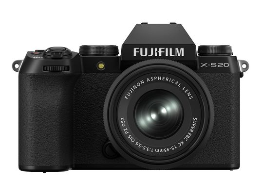 FUJIFILM X-S20 Body + FUJINON XC15-45mmF3.5-5.6 OIS PZ - Systemkamera Schwarz