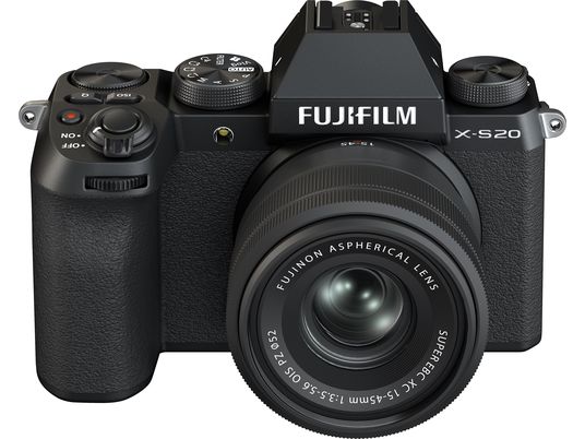 FUJIFILM X-S20 Body + FUJINON XC15-45mmF3.5-5.6 OIS PZ - Systemkamera Schwarz