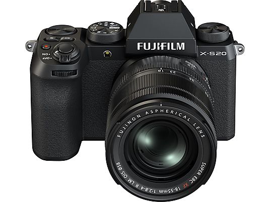 FUJIFILM X-S20 Body + FUJINON XF18-55mm F2.8-4 R LM OIS - Systemkamera Schwarz