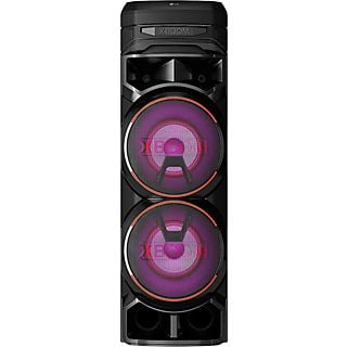 Altavoz Bluetooth - LG RNC9, Luces Multi Color, Efectos DJ. Función karaoke. Efectos de Voz, Negro