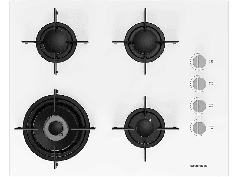 GRUNDIG GIGL 622410 W Woklu Ankastre Cam Ocak Beyaz