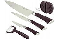 Komplet noży AMBITION Pure Line 5 elementów (3 noże z ostrzałką i obieraczką)