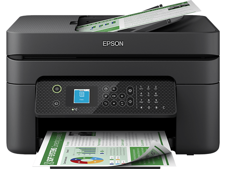 Impresora multifunción tinta - Epson WorkForce WF-2930DWF, Impresión doble cara, Color, WiFi, Fax, Negro