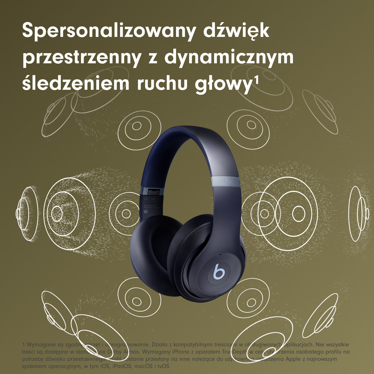 Słuchawki bezprzewodowe BEATS Studio Pro Granatowy MQTQ3EE/A