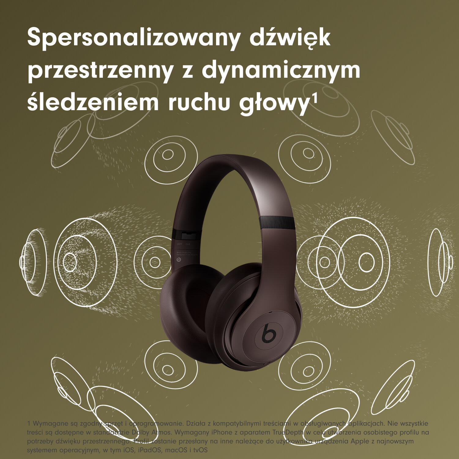 Słuchawki bezprzewodowe BEATS Studio Pro Ciemnobrązowy MQTT3EE/A