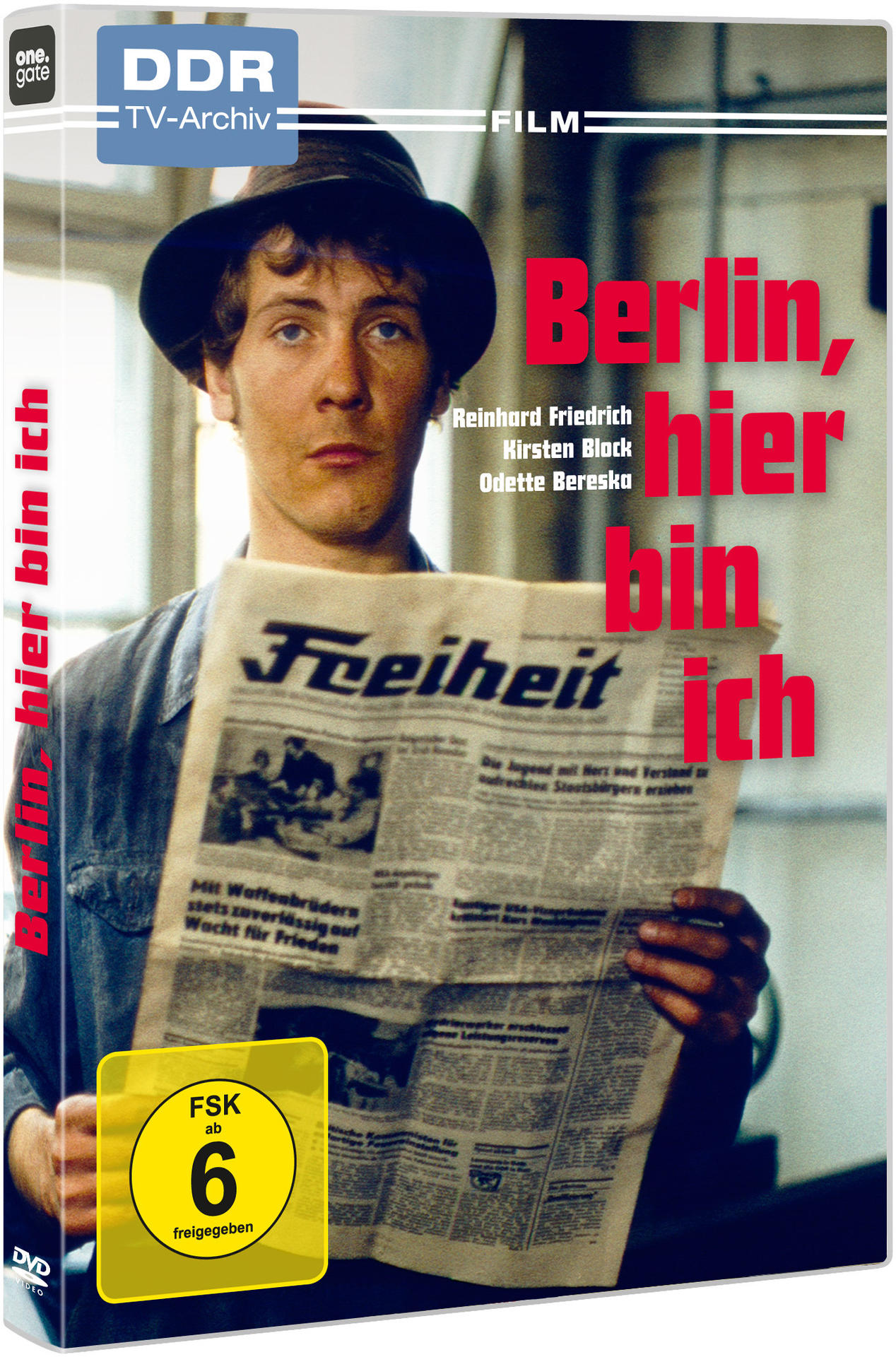 DVD-Cover eines Films mit einem Mann, der eine Zeitung hält. Text auf Deutsch. Die DVD-Hülle ist auf weißem Hintergrund.