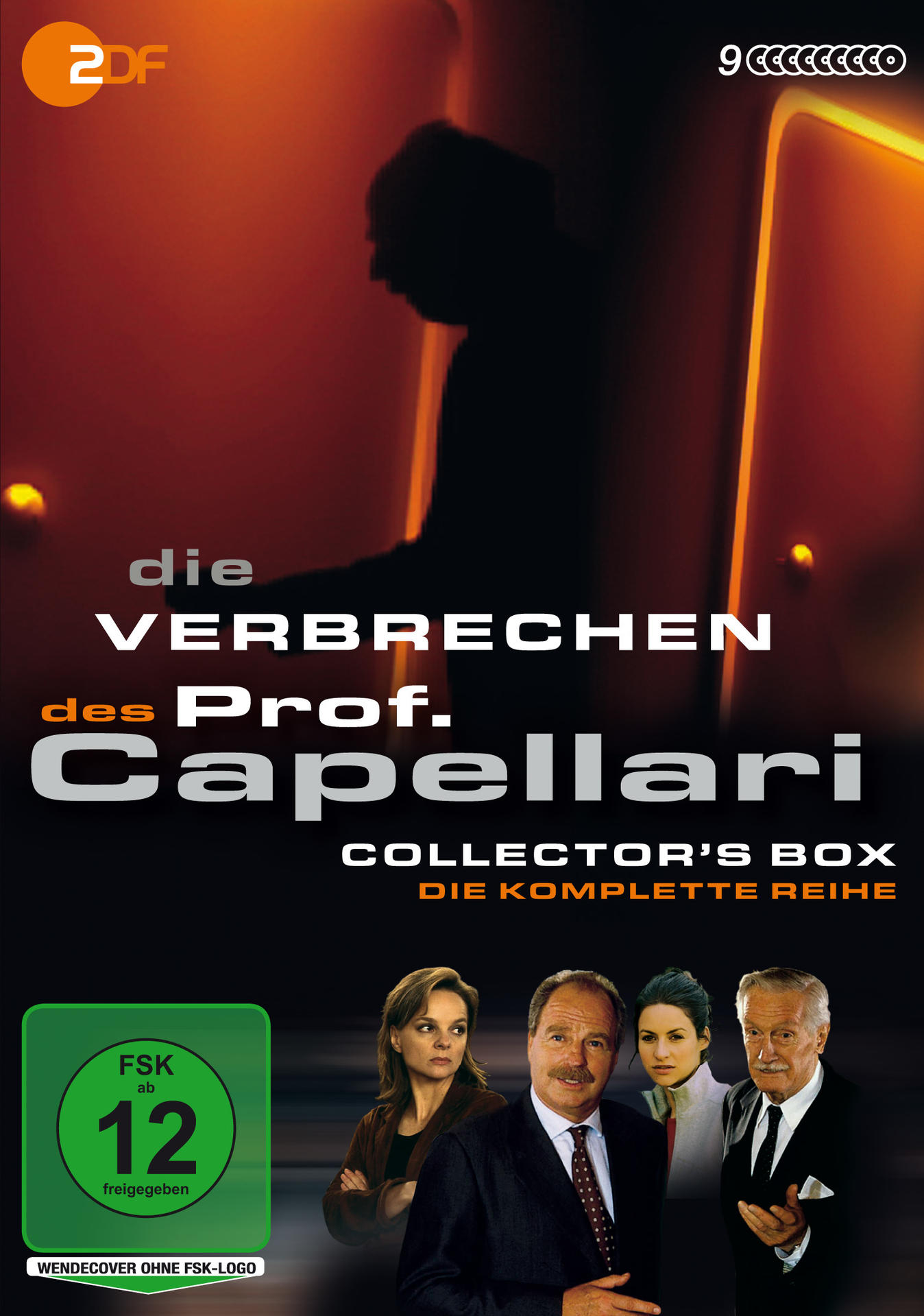 DVD-Hülle für "Die Verbrechen des Prof. Capellari" mit Schauspielern und Titeltext.