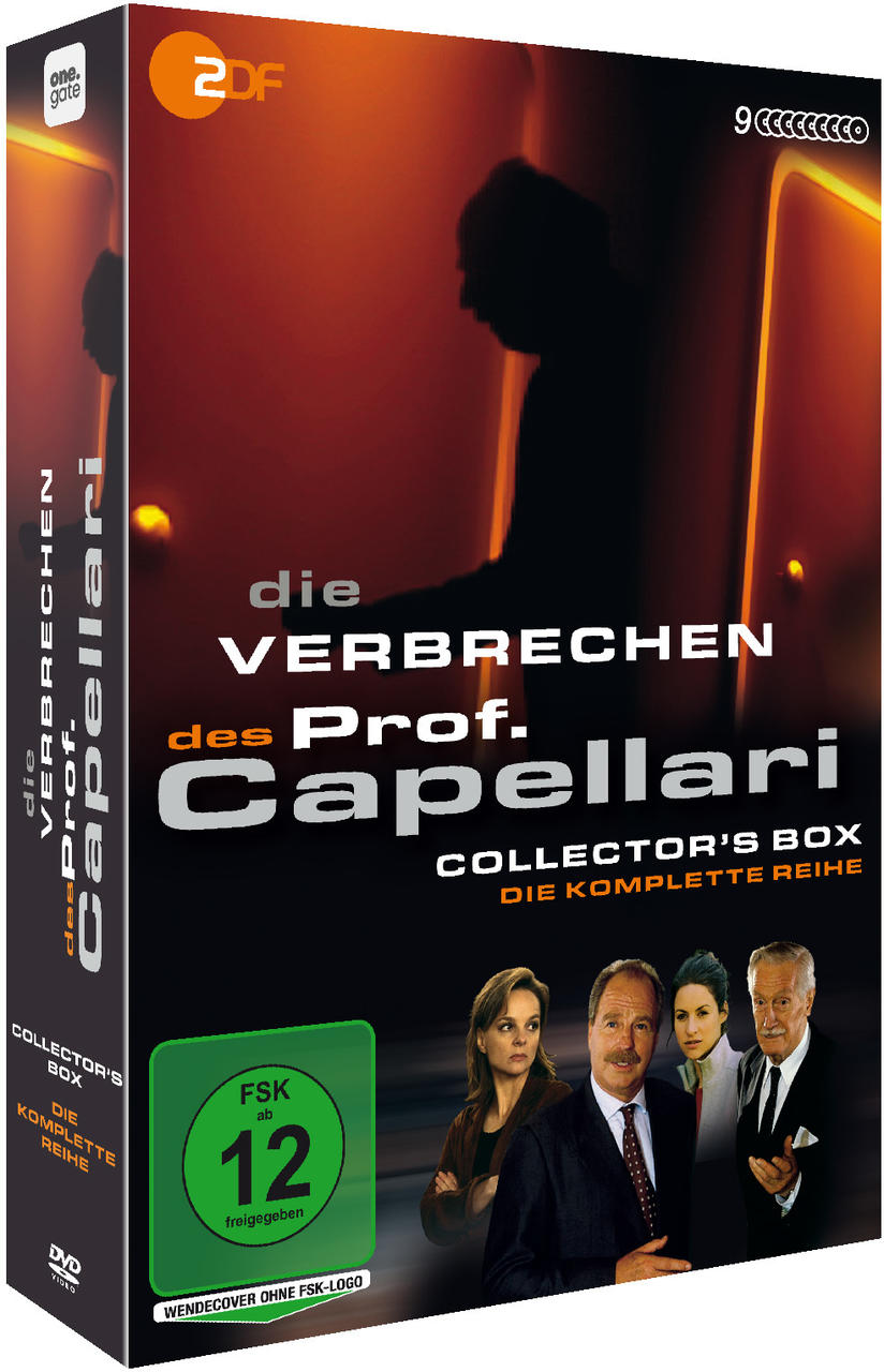 DVD-Box-Set. Das Cover zeigt Personen und den Titel: Die Verbrechen des Prof. Capellari.