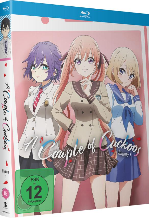 Anime-DVD-Box-Art. Drei weibliche Charaktere in Schuluniformen sind auf dem Cover.