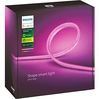 Luces LED - Philips Hue, Tira LED inteligente, 2 m para exterior, sumergible (IP67), Silicona, Blanco