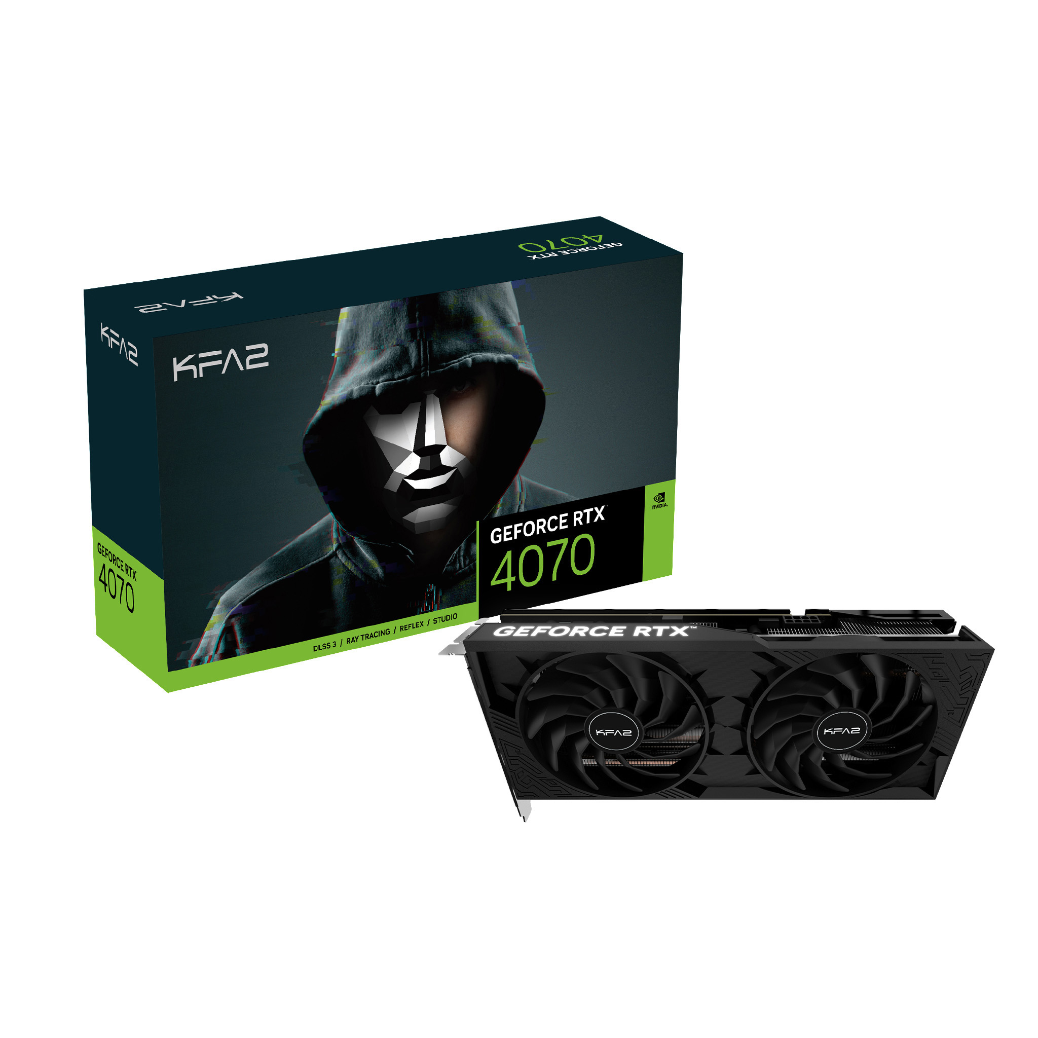 KFA2 GeForce RTX 4070 2X 1-Click OC (47NOM7MD8DDK) (NVIDIA, Grafikkarte)