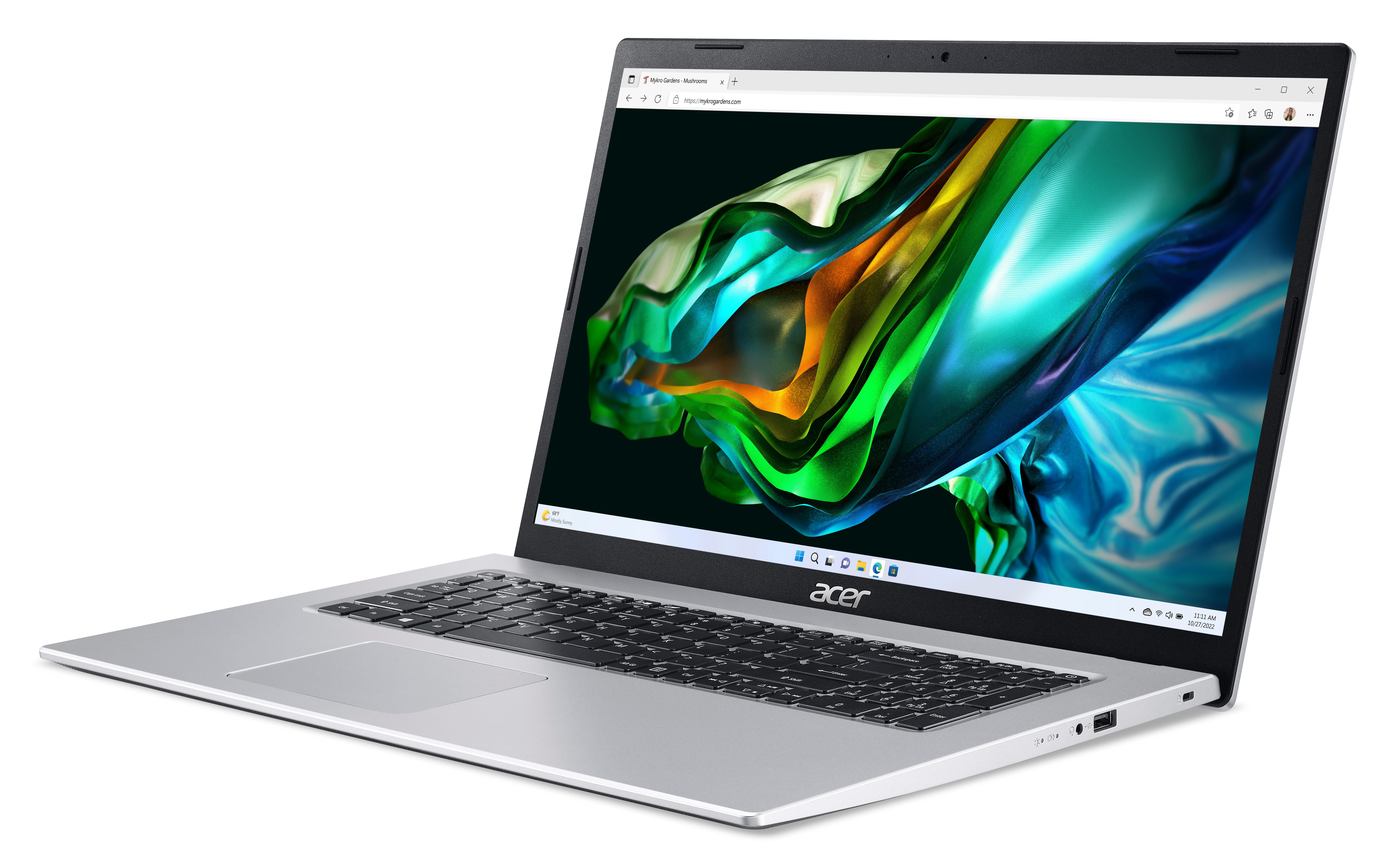 Aspire Pure Zoll 16 Prozessor, RAM, (A317-53-76NV), GB 512 GB Silver Core™ 3 Notebook Intel® mit 17,3 i7 SSD, ACER Display,