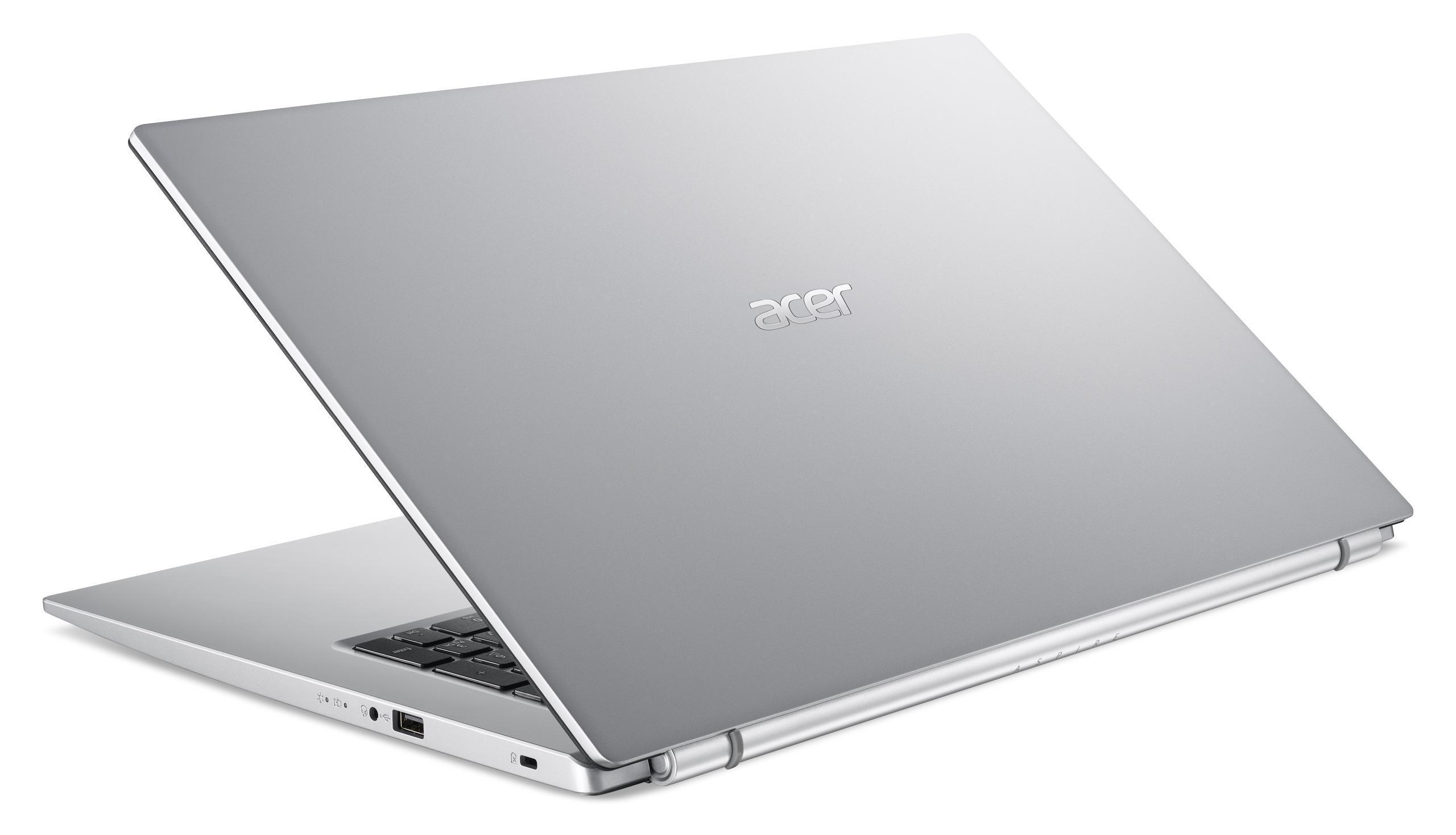 ACER Aspire 3 (A317-53-76NV), 16 Pure Prozessor, RAM, GB Intel® Zoll i7 512 GB mit Core™ Notebook Display, Silver 17,3 SSD
