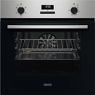 Horno - Zanussi ZOHNC2X2, Multifunción, Esmalte fácil limpieza, 65 l, Display LED, 60 cm, Inox