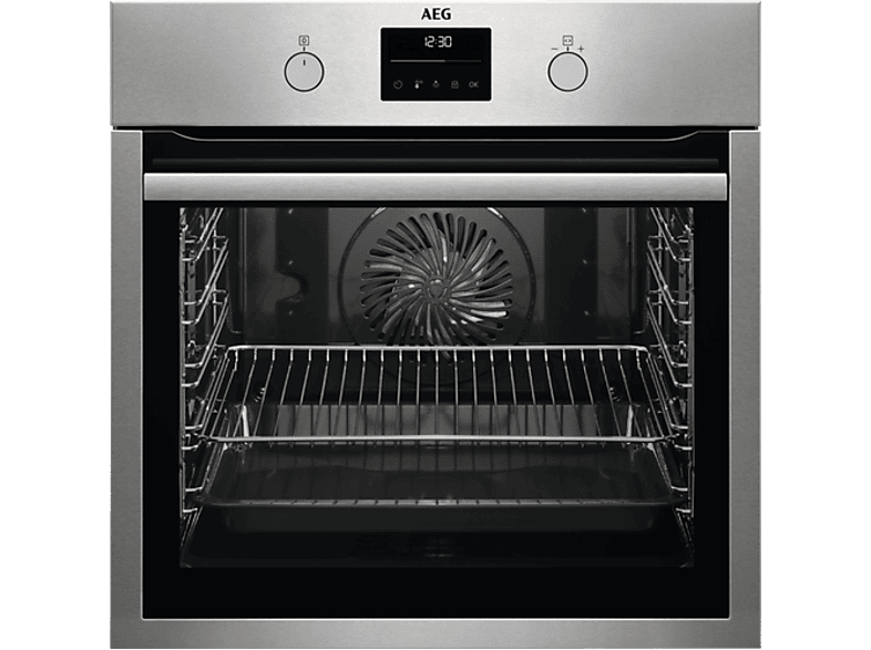 Horno  AEG BPS335160M, Multifunción, Pirolítico, 71 l, Anillo térmico, 60  cm, Inox Antihuellas