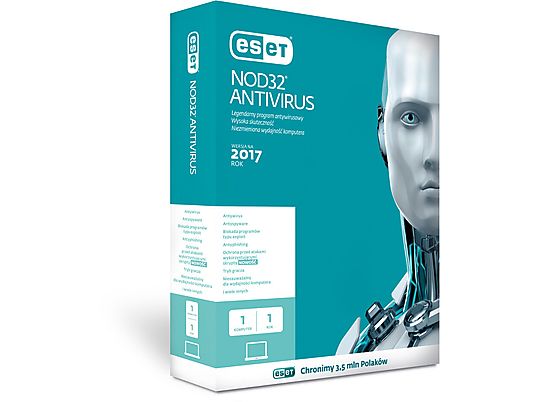 Program ESET NOD32 Antivirus 2017 (1 komputer, 1 rok)