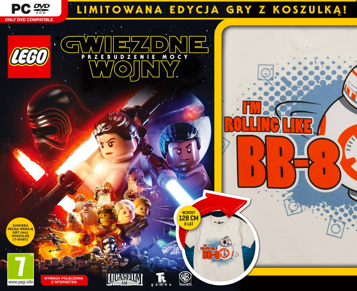 Gra PC LEGO Gwiezdne wojny: Przebudzenie Mocy + Koszulka BB-8