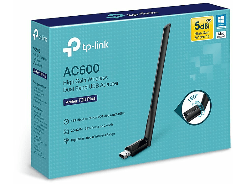Karta sieciowa TP-Link Archer T2U Plus – zdjęcie 3
