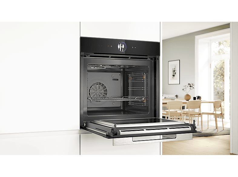 BOSCH HMG7361B1, Backofen mit Mikrowellenfunktion (Einbaugerät, 67 l, 594 mm breit), Serie 8