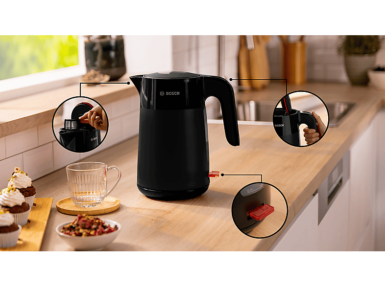 Bosch TWK2M163 MyMoment Wasserkocher (Schwarz, 1.7 l, 2400 Watt) — Foto 3 von 5