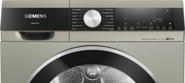 SIEMENS WQ44G2CTTR A++ Enerji Sınıfı 9 Kg Kapasitesli Yoğunlaştırmalı Kurutma Makinesi
