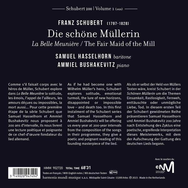Notenblatt, Franz Schubert, Die schöne Müllerin, mit Text.